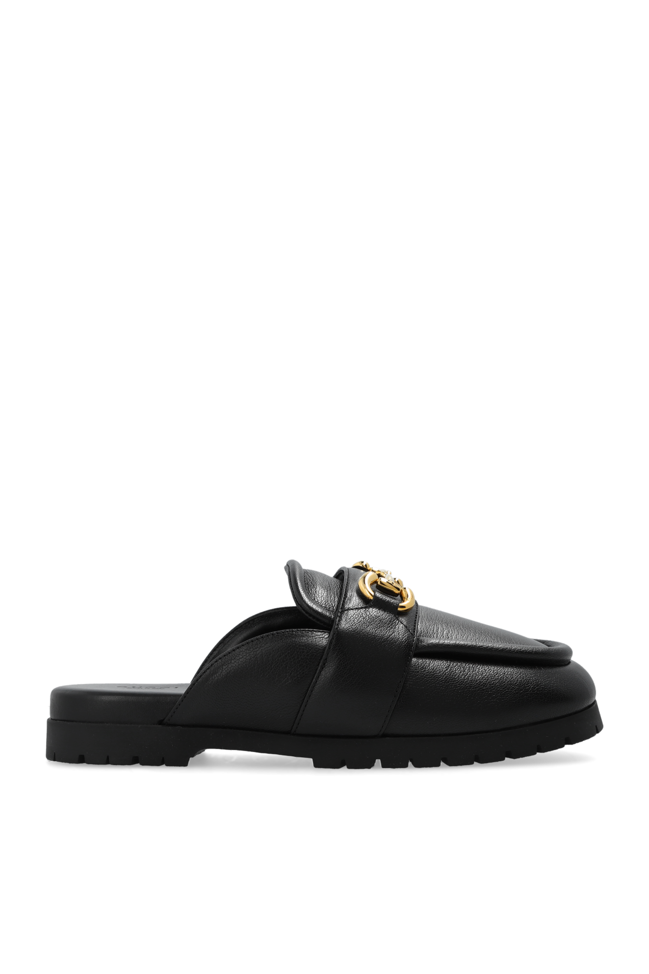 Black Leather slippers Gucci Vitkac Canada